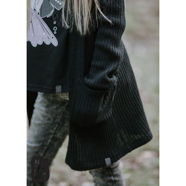 Dívčí kardigan, černý, Cardigan kids, black