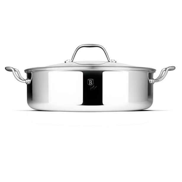 BERLINGERHAUS Kastrol nerezový s nepřilnavým povrchem a poklicí 28 cm Eternal Collection BH-8515