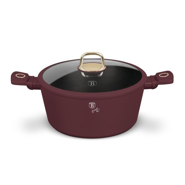 BERLINGERHAUS Kastrol s titanovým povrchem a poklicí 28 cm Leonardo Collection BH-8042