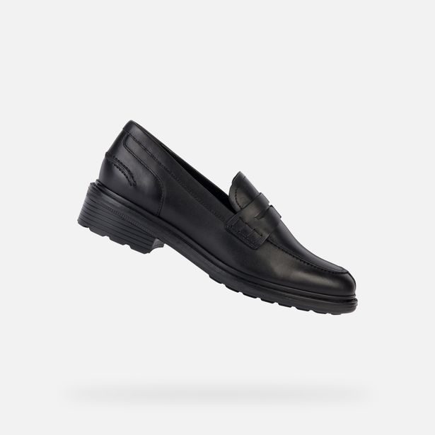 Černé dámské mokasíny Geox Walk Pleasure
