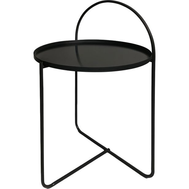 H & S COLLECTION Stolek odkládací kov 65 cm černá KO-DD1001550