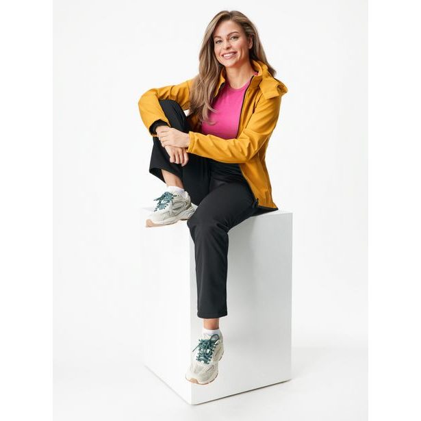 Unuo, Dámská softshellová bunda s fleecem Slim, Hořčicová