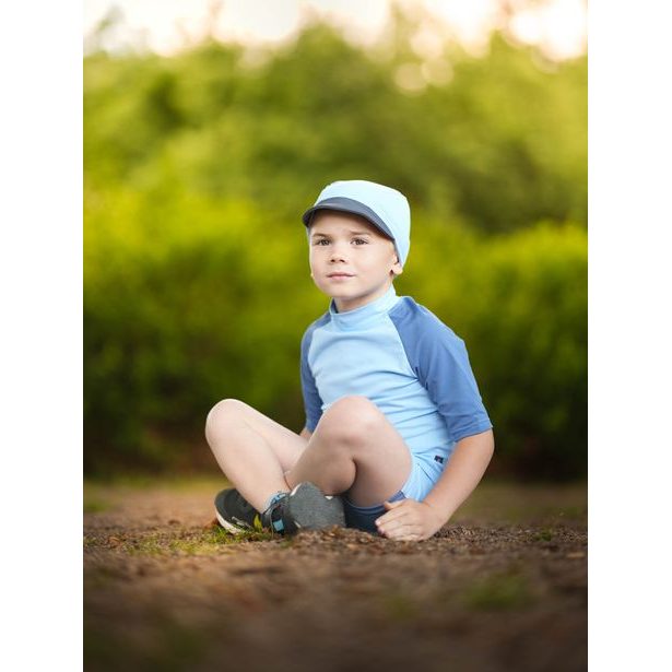 Unuo, Dětské triko s UV ochranou 50+, Sv. Modrá