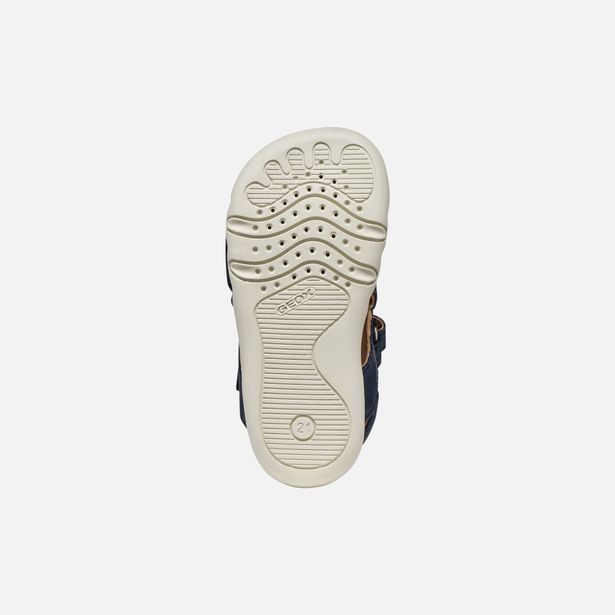 Tmavě modré chlapecké barefoot sandály Geox Sandal Steppieup