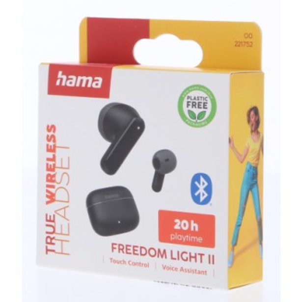 Hama Bluetooth sluchátka Freedom Light II, pecky, černá