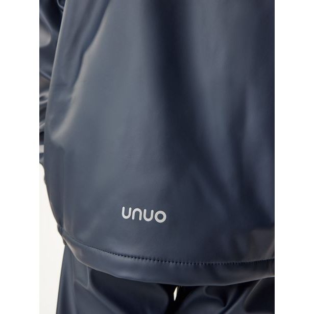 Unuo Dětská nepromokavá bunda s fleecem, Tm. Modročerná