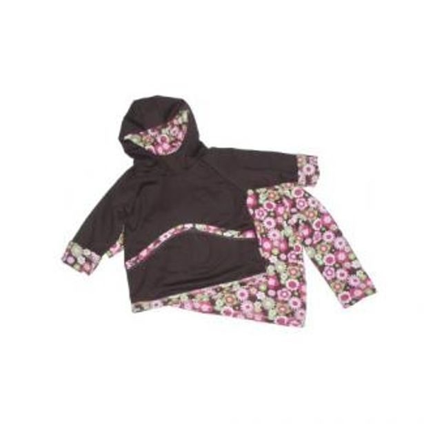 Oboustranná dětská mikina FLOWERS CHOCO s kapucí; Velikost oblečení: 104/116