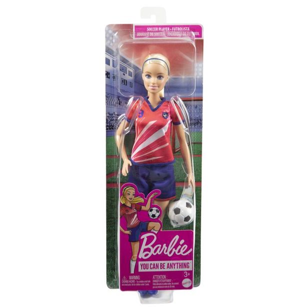 BRB FOTBALOVÁ PANENKA - BARBIE V ČERVENÉM DRESU
