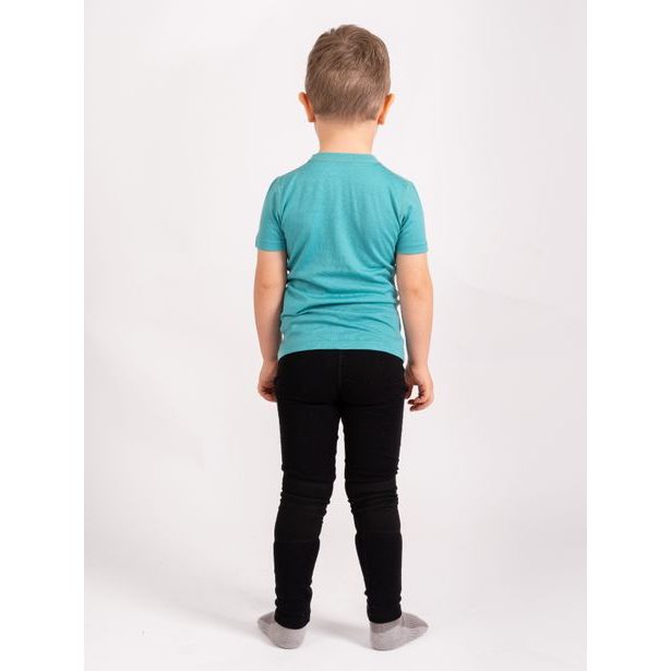 Unuo, Dětské merino triko s krátkým rukávem Nature, Aqua