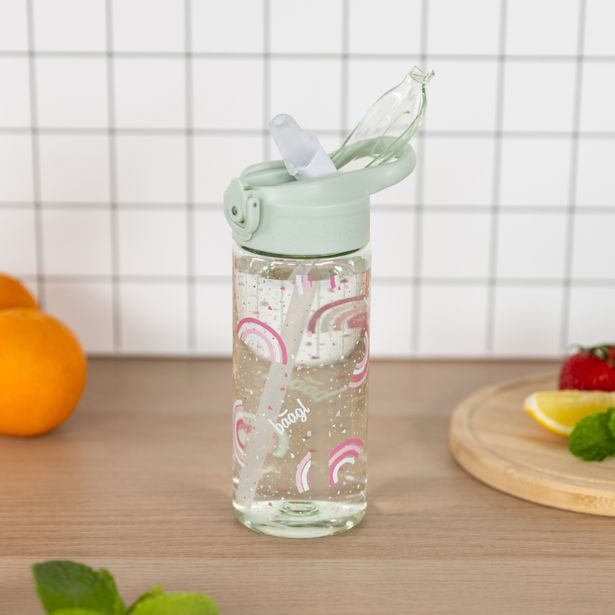 BAAGL Tritanová láhev na pití s brčkem Duha 500 ml