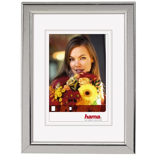 Hama Bella Wooden Frame, silver, 13 x 18 cm