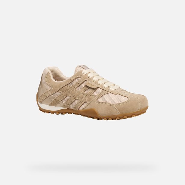 Béžové dámské tenisky Geox Snake Original
