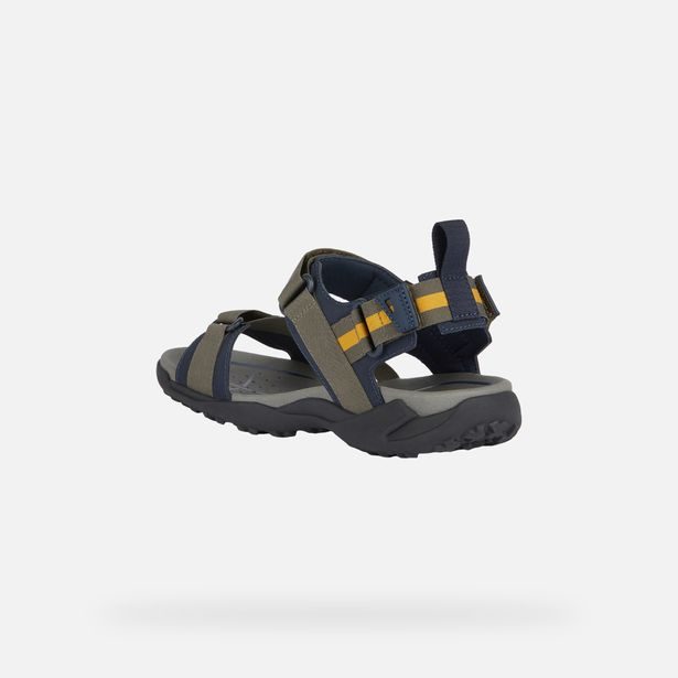 Khaki pánské sandály Geox Terreno + Grip