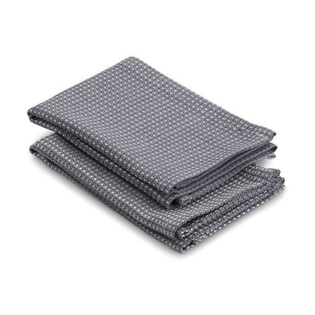 KELA Utěrka CAJA 2 ks 55% bavlna/45% bambus šedá 32x32 cm KL-12877