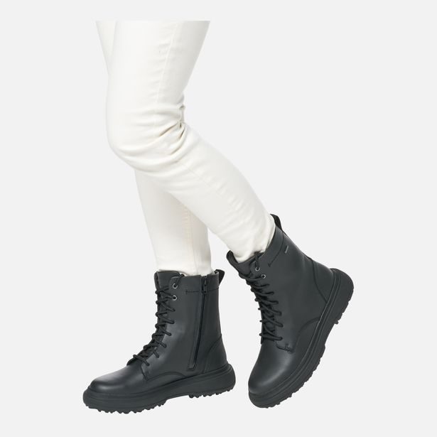 Černá dámská kotníková obuv Geox Lamidie + Grip ABX