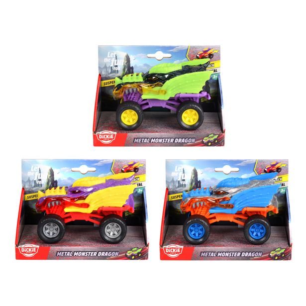 Auto Metal Monster Dragon 15 cm, 3 druhy