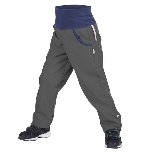 unuo softshellové kalhoty s fleecem Antracitové (Softshell kids trousers)