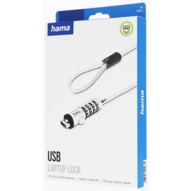 Hama USB zámek pro notebook, 4místný číselný kód