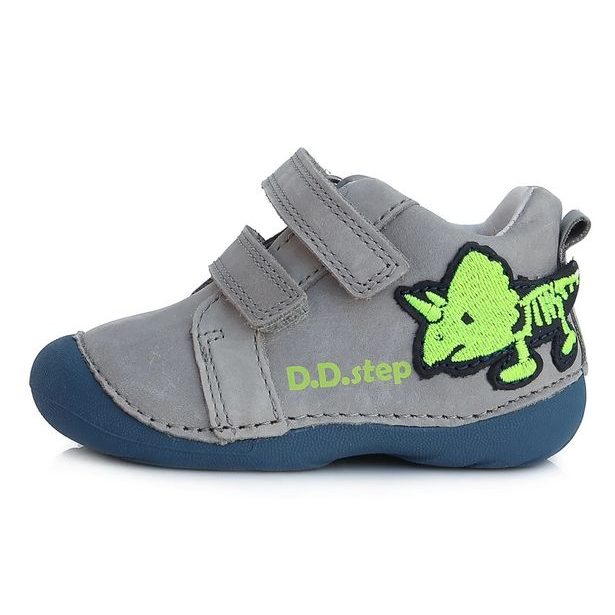 Dětská celoroční kožená obuv DDstep - Dino (Grey)