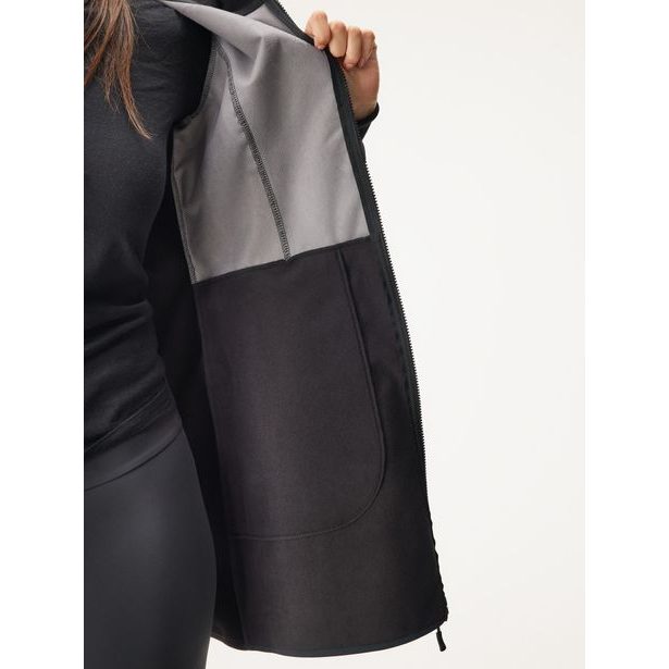 Unuo, Dámský softshellový kabát s fleecem, Černá, Šperky