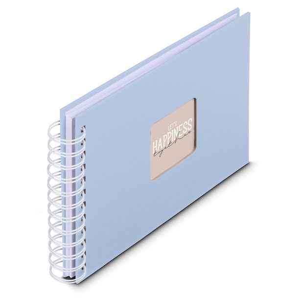 Hama album klasické spirálové FINE ART 24x17 cm, 50 stran, lagoon, bílé listy