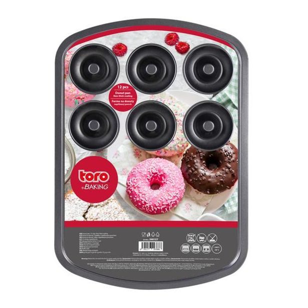 TORO FORMA NA DONUTY, 12KS VÝPLNĚ, 40X28X2,5CM_hamashop