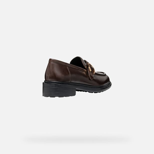 Tmavě hnědé dámské mokasíny Geox Walk Pleasure