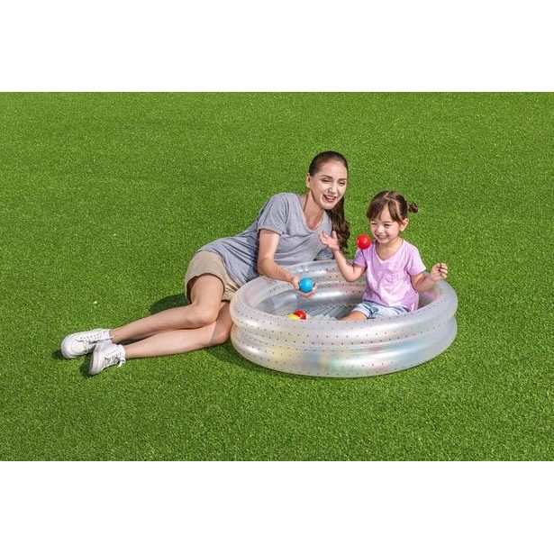 Bazén s míčky (50ks), průměr 91cm – mix 2 barvy (růžová, modrá)
