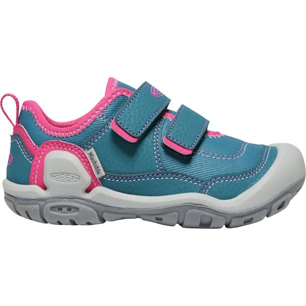Dětské boty KEEN KNOTCH HOLLOW DS YOUTH blue coral/pink peacock