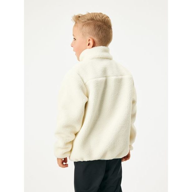 Unuo Dětská fleecová bunda Teddy, Bílá