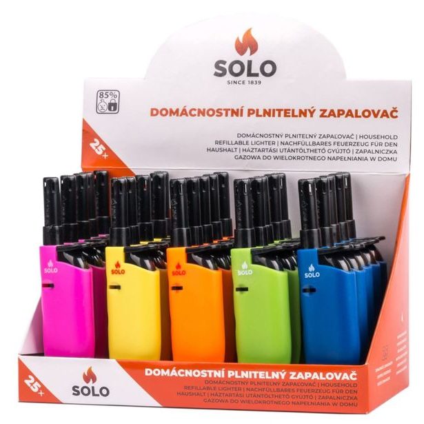 zapalovač 12cm, plnící, SOLO, malý