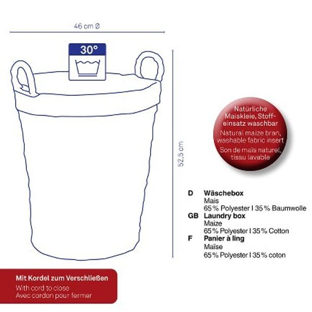 KELA Koš na prádlo ALBA 46 x 52,5 cm KL-24452