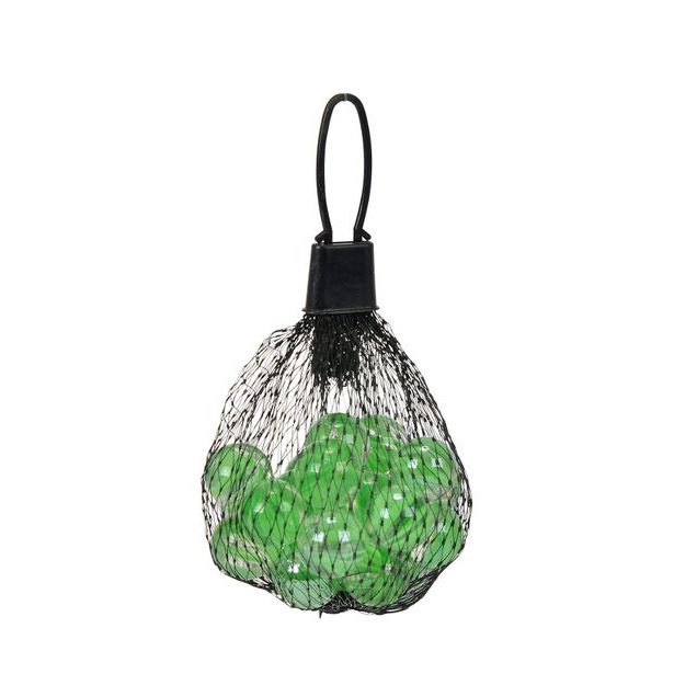 Skleněné kuličky v síťce, 6 druhů, 20DP