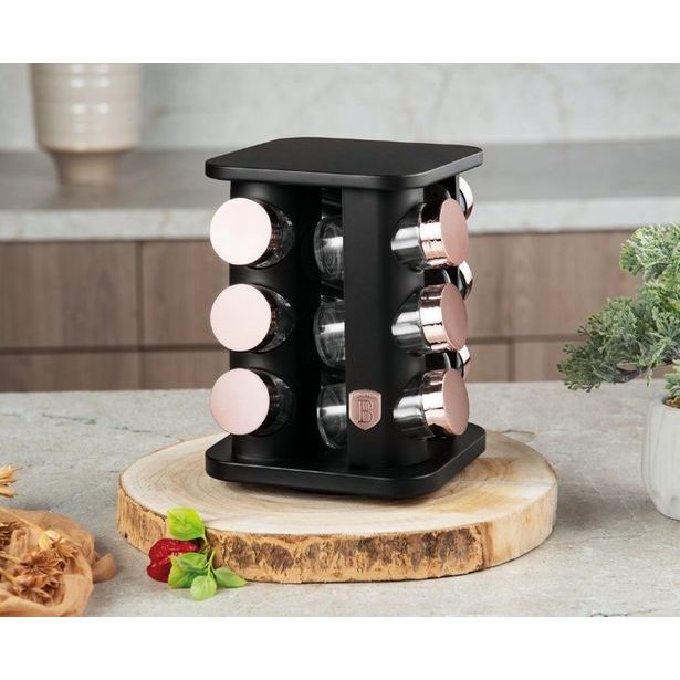 BERLINGERHAUS Kořenky v otočném stojanu 13 ks Black rose BH-8559