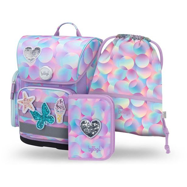 BAAGL SET 3 Ergo Candy: aktovka, penál, sáček