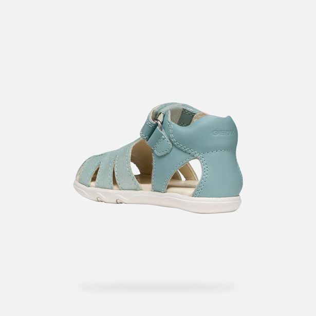 Tyrkysové dívčí barefoot sandály Geox Sandal Steppieup