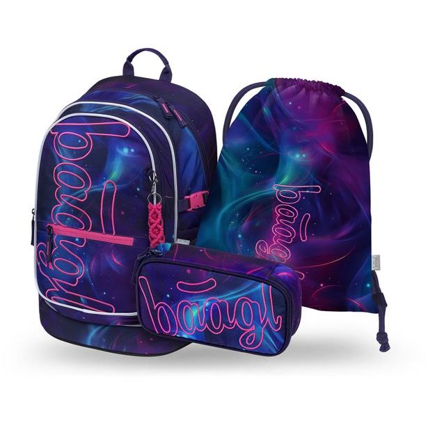 BAAGL SET 3 Core Nova: batoh, penál, sáček GRS