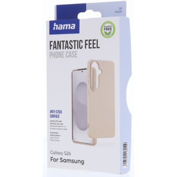 Hama Fantastic Feel, kryt pro Samsung Galaxy S26, hebký povrch, béžový