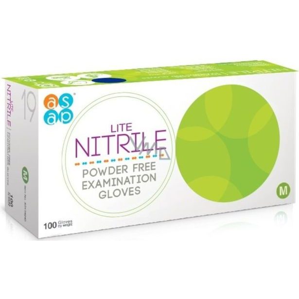 rukavice 100ks NITRIL -M-bez pudru, jednoráz.
