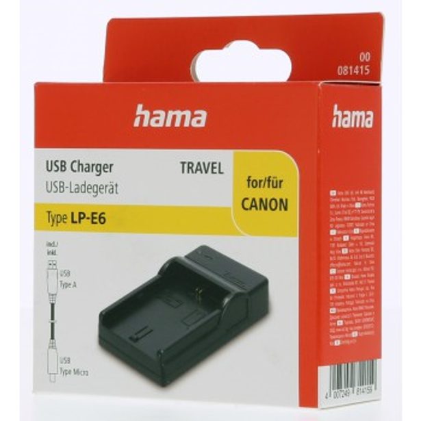 Hama USB foto nabíječka pro Canon LP-E6