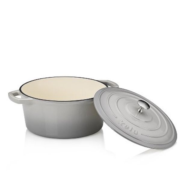 KELA Pekáč litinový s poklicí CALIDO 26 cm šedá KL-12607