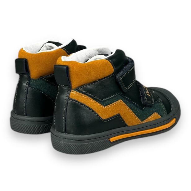 Dětské kožené boty, Ponte20 - Tmavě zelené