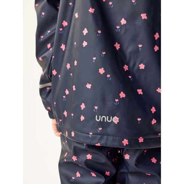 Unuo Dětská nepromokavá bunda s fleecem, Květiny
