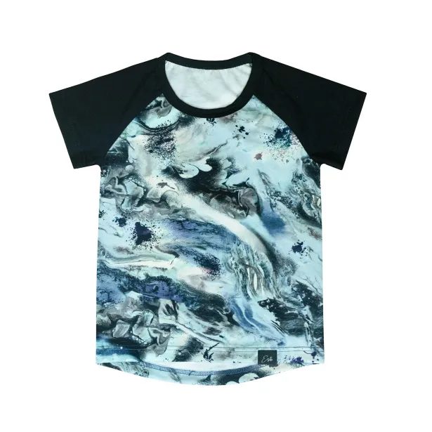 ESITO Tričko s krátkým rukávem Marble - modrá