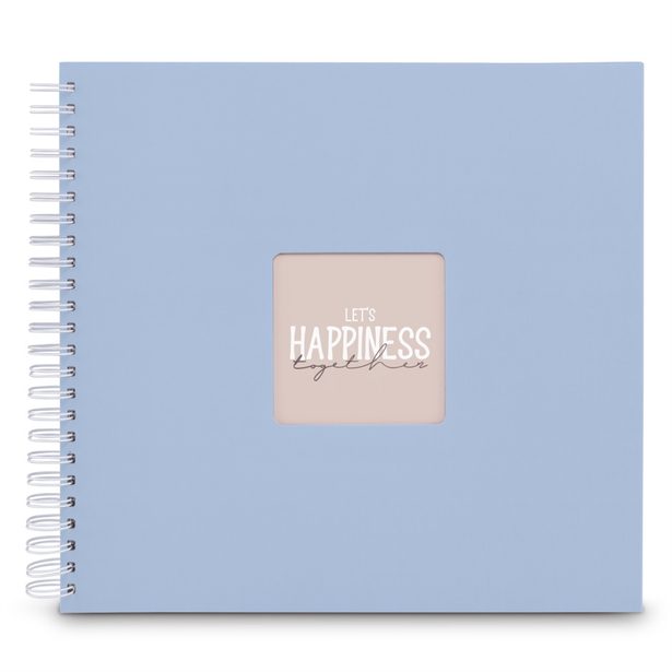 Hama album klasické spirálové FINE ART 36x32 cm, 50 stran, lagoon, bílé listy