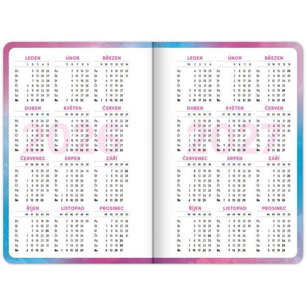 NOTIQUE Školní diář Axolotl (září 2026 – prosinec 2027), 9,8 x 14,5 cm