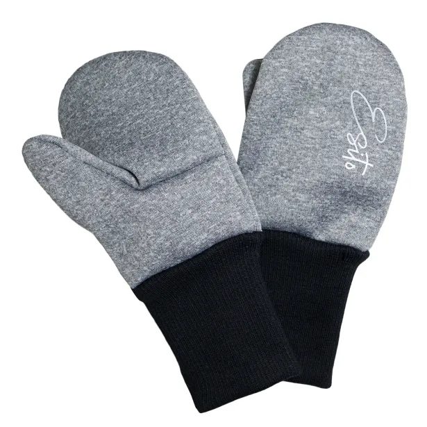 ESITO Palcové rukavice softshell Šedý melír - šedá