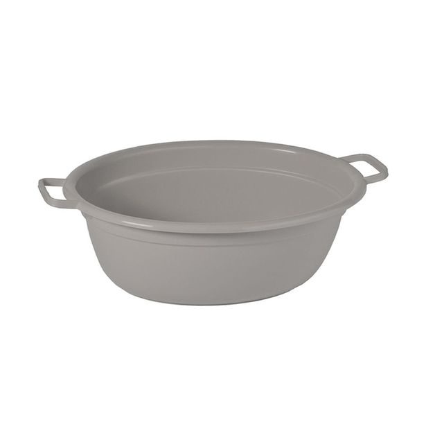 škopek 40l ovál, šedá pastel, 65x51x25cm,plast