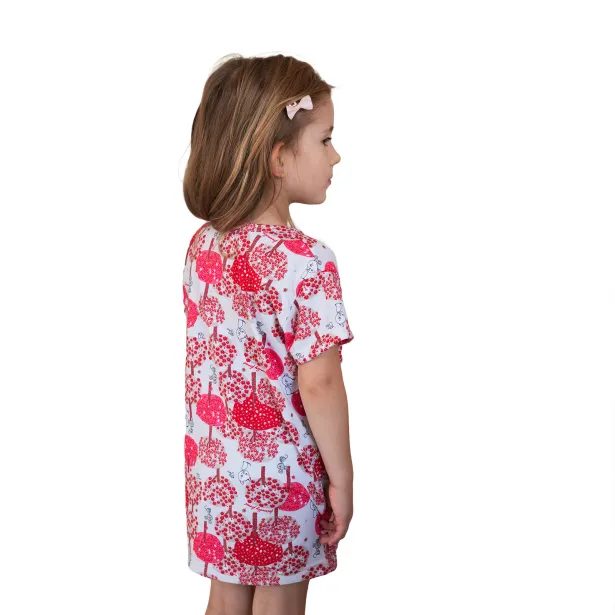ESITO Dívčí noční košile Stromy - červená