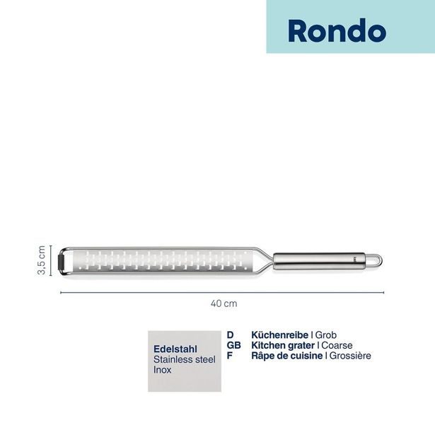 KELA Struhadlo na sýr Rondo, nerez 40x3,5 cm KL-12577